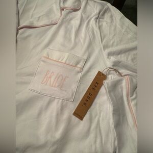 NWT Rae Dunn XL Bride Buttondown PJ Sleepshirt Nightshirt - BRAND NEW Never worn